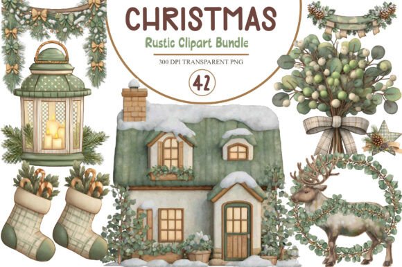 Download Rustic Christmas Clipart Bundle - Premium Resources