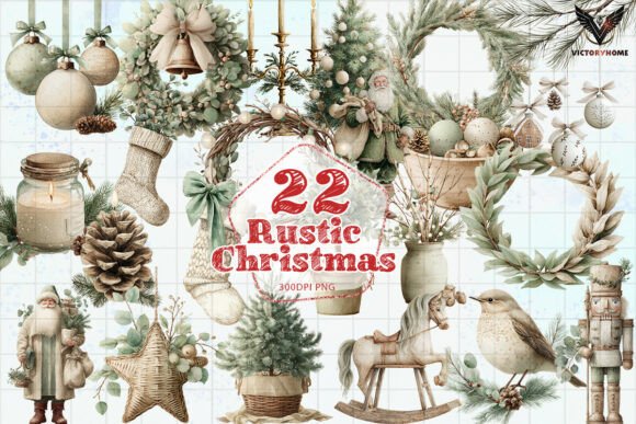 Download Rustic Christmas Clipart Bundle PNG - Premium Resources